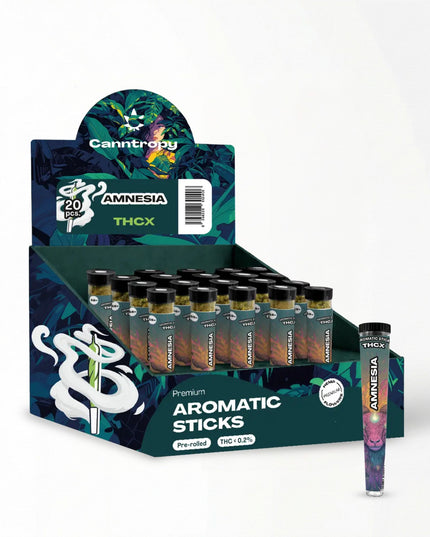 THCX Prerolls Amnesia Karton mit 20 vorgedrehten Joints